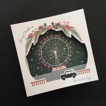 London Eye Sparkling Pop Up Christmas Card, 4 of 4