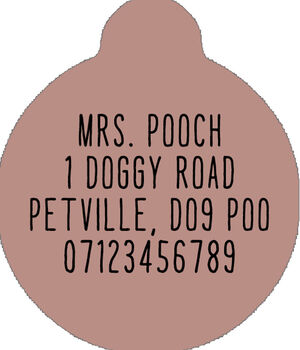 Woodland Hedgehog Custom ID Dog Tag, 3 of 3