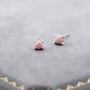 Sterling Silver Mother Of Pearl From The Queen Conch Shell Stud Earrings, thumbnail 2 of 10