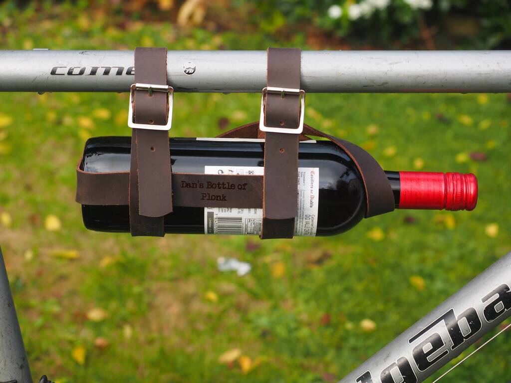Cycling Wine Bottle Holder With Personalised Message, 1 of 8