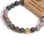 Moss Agate Gemstone Power Bracelet | Growth, thumbnail 1 of 3