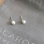 Freshwater Pearl Stud Earrings, thumbnail 3 of 7