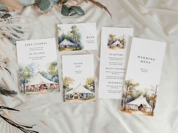 Bell Tent Theme Wedding Invitations, 5 of 5