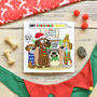 Funny Christmas Cheese Dogs Card, thumbnail 1 of 3