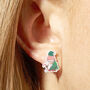 Festive Gonk Resin Christmas Earrings, thumbnail 2 of 6