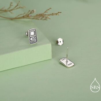 Sterling Silver Retro Game Console Stud Earrings, 2 of 12