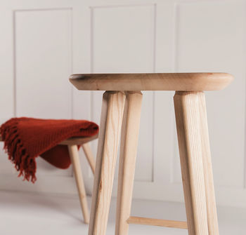 Hand Crafted Wooden Bar Stool, 3 of 3