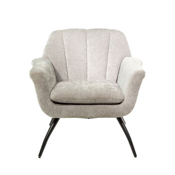 Bourne Chenille Grey Cocktail Chair, 3 of 7