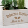 Wooden Carved Personalised Plant Pot Holder, thumbnail 3 of 4