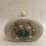 Ivory Hand Poured Luxury Oval Resin Clutch, thumbnail 5 of 5