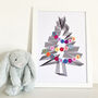 Personalised Baby's First Christmas Abstract Print, thumbnail 1 of 8