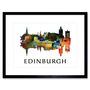 Edinburgh Cityscape Symmetry Framed Wall Art Print, thumbnail 1 of 3