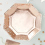 Rose Gold Foiled Star Design Paper Party Plates, thumbnail 1 of 3