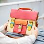 Shruti Small Multicoloured Recycled Leather Satchel, thumbnail 7 of 12