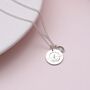 Sterling Silver Wreath Initial Birthstone Necklace, thumbnail 2 of 5
