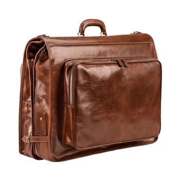 Finest Italian Leather Suit Carrier. 'The Rovello', 5 of 12