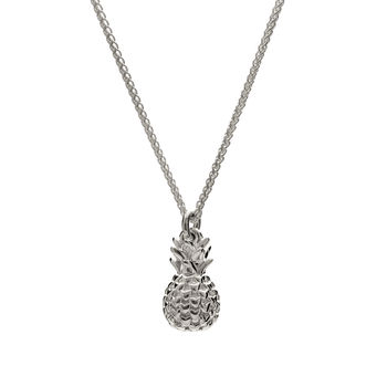Pineapple Chunky Silver Charm Pendant, 6 of 8