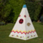 Hand Embroidered Wild West Teepee Tent, thumbnail 6 of 8