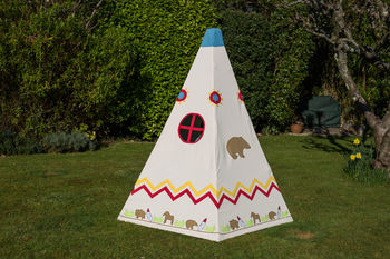 Hand Embroidered Wild West Teepee Tent, 6 of 8