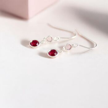 Mother And Child Birthstone Earrings, 6 of 9