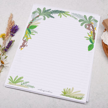A4 Letter Writing Paper With Jungle Monkeys, 3 of 4
