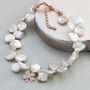 White Keshi Pearl Bracelet With Good Luck Charm, thumbnail 5 of 12