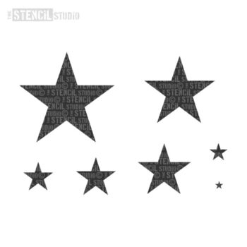 Star Stencil Pack Of Seven Star Stencils, 4 of 6
