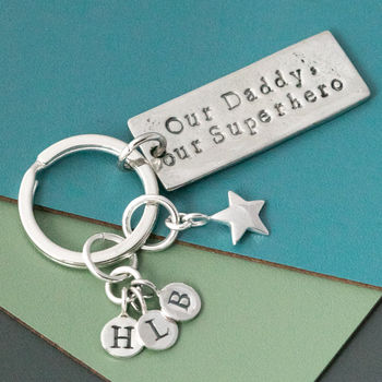 Personalised Our Daddy Our Superhero Keyring, 5 of 7