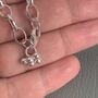 50th Birthday Sterling Silver Beads Bracelet, thumbnail 3 of 4