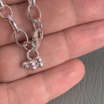 50th Birthday Sterling Silver Beads Bracelet, 3 of 4