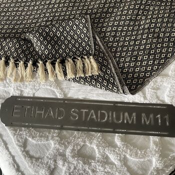Ethiad Stadium Metal Football Street Sign – Designed And Made In Britain, 4 of 6
