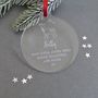 Little Sister Personalised Christmas Bauble Decoration, thumbnail 1 of 1