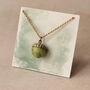 Moss Olive Green Acorn Necklace, thumbnail 4 of 8