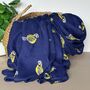 Blue Tit Print Scarf In Navy Blue, thumbnail 1 of 4