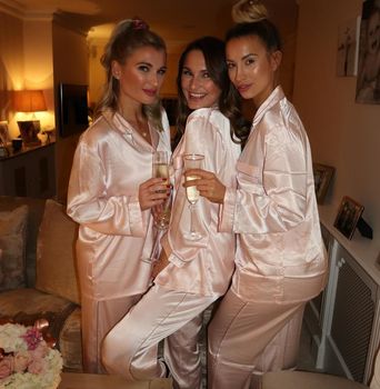 Personalised Pink Silky Satin Pyjamas Long Set, 7 of 8