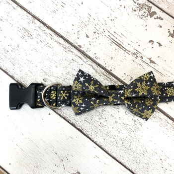 Christmas Snowflake Grey Dog Collar, 6 of 6