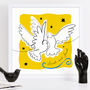 Personalised Matisse Doves Cut Out Drawing, thumbnail 1 of 6