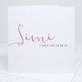 Personalised Flower Girl Calligraphy Wedding Card, thumbnail 1 of 4