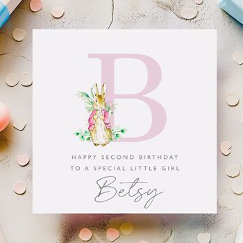 Peter Rabbit Initial Son Birthday Card *Fully Personalised, 2 of 2