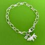 Personalised Sterling Silver Spaniel Charm Bracelet, thumbnail 1 of 3