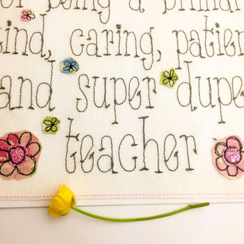 Super Duper Teacher Embroidered Card, 2 of 3