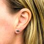 The Evil Eye Lapis Lazuli Stud Earrings, Sterling Silver, thumbnail 3 of 7