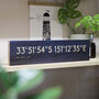 Personalised Wooden Oak Bus Blind Coordinates, thumbnail 7 of 12