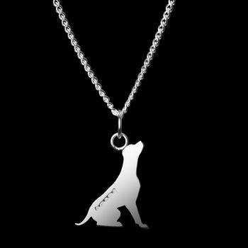 Hallmarked Silver Labrador Dog Necklace, 3 of 4
