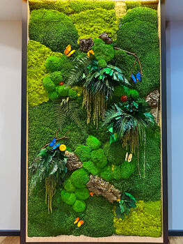 Moss Wall Art With Preserved Flowers, 6 of 12