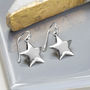 Sterling Silver Dangly Star Drop Earrings, thumbnail 1 of 4