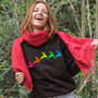 Neon Rainbow Reindeers Christmas Sweatshirt Jumper, thumbnail 1 of 6