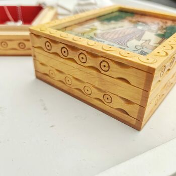 Handmade Vintage Wooden Lady Vintage Jewellery Box, 4 of 7