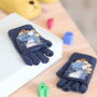 Kids’ 'DinoRex' Flip Over Mitten Cap Gloves – Soft Fuzzy Yarn Knit, thumbnail 2 of 12