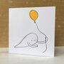 Happy Ghost And Balloon Screenprinted Card, thumbnail 1 of 2